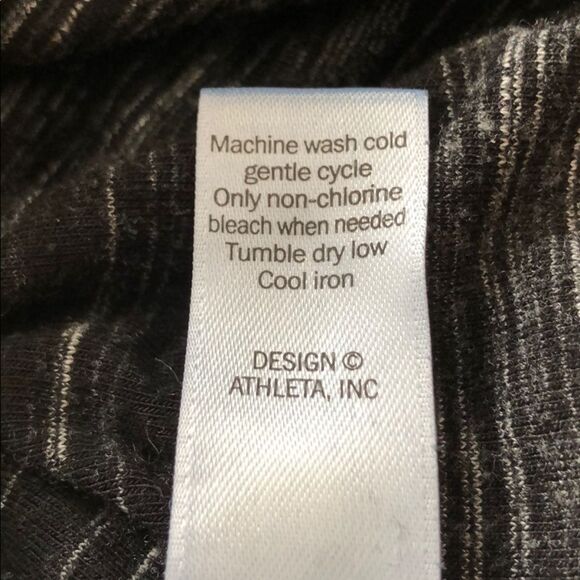 Athleta Black and Gray Striped Midi Dress - Picture 7 of 7